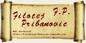 Filotej Pribanović vizit kartica